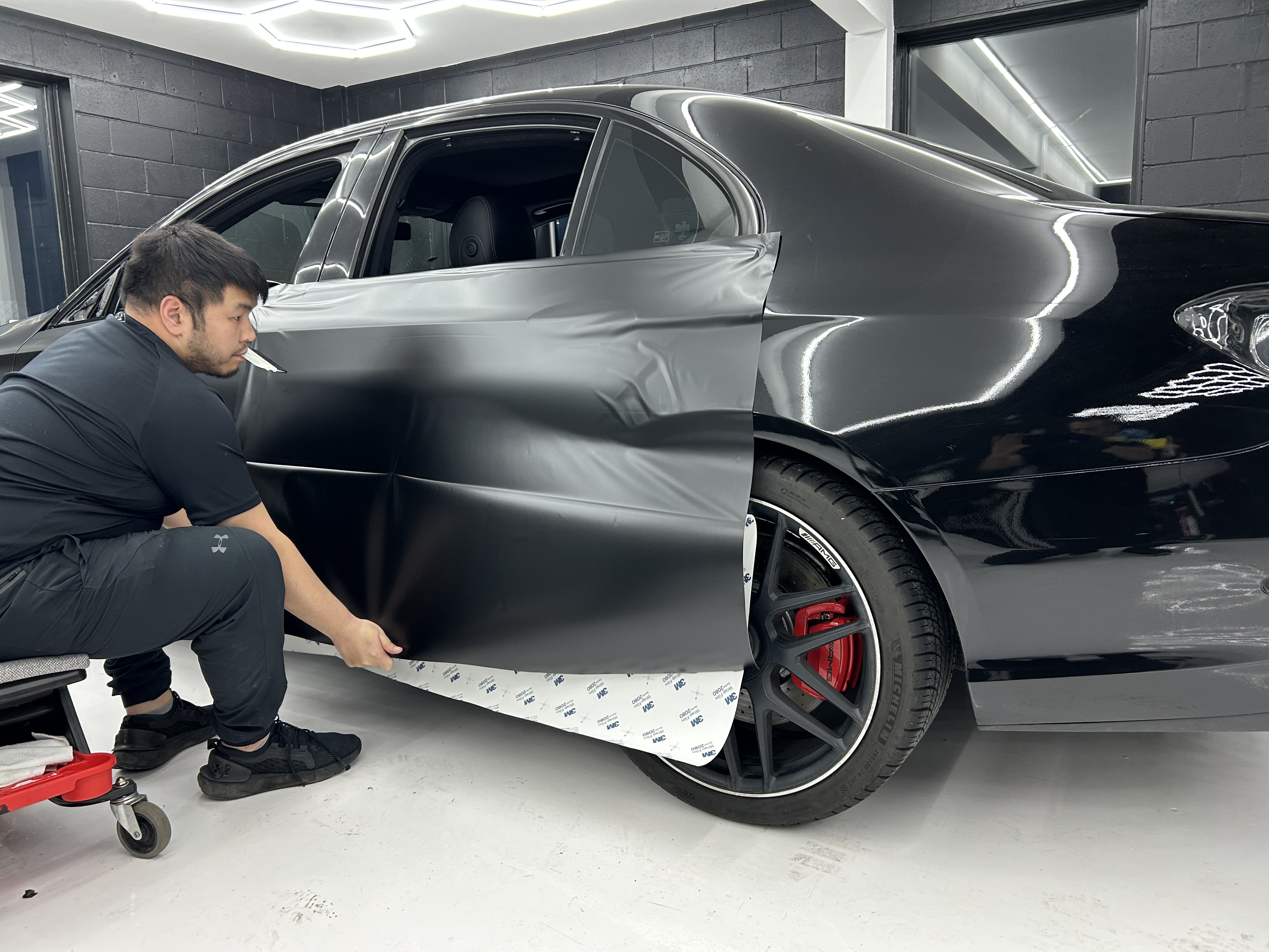 Mercedes AMG Stealth PPF – Technician at Work