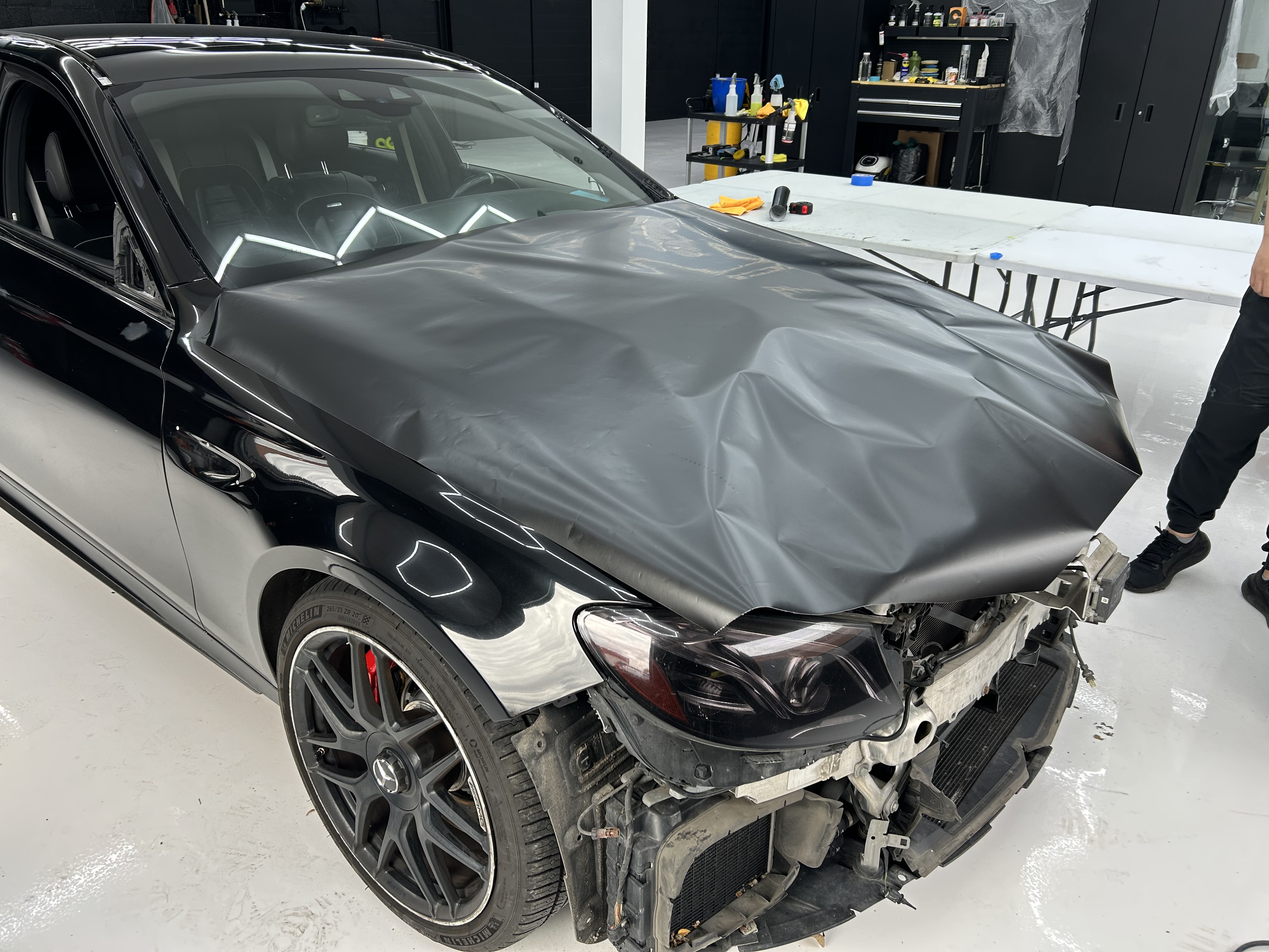 Mercedes AMG Stealth PPF – Hood Installation