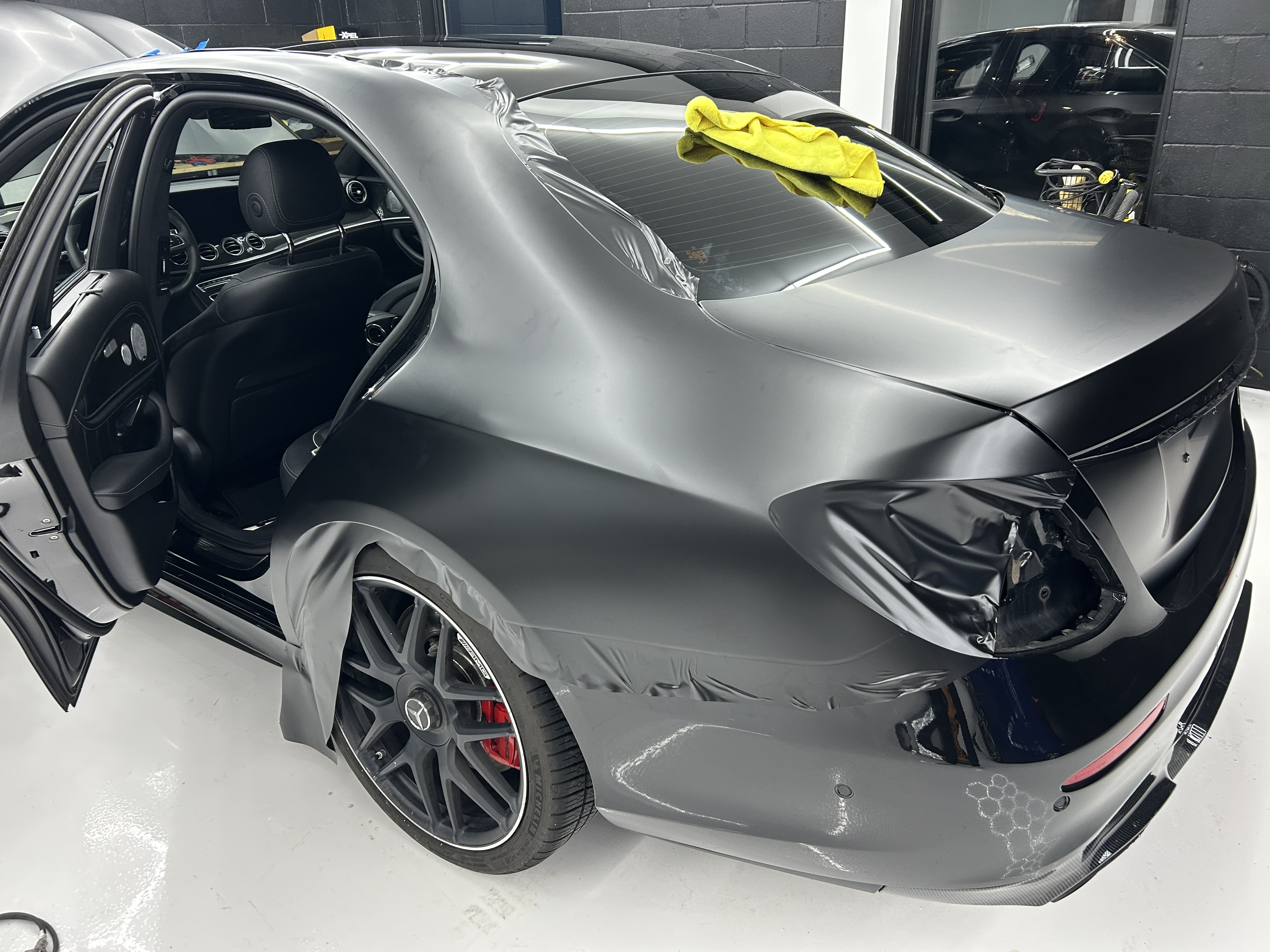 Mercedes AMG Vinyl Wrap – Trunk & Rear Quarter