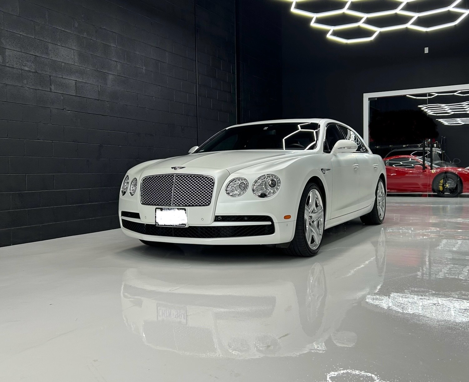 White Bentley Flying Spur