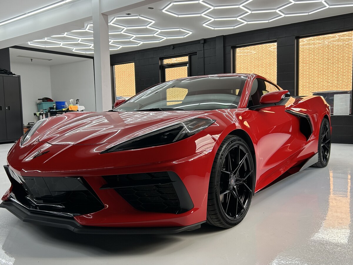 Red Corvette C8